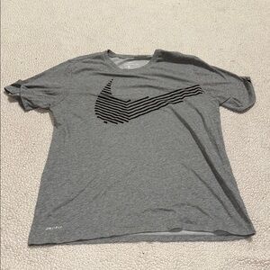 Nike Gray and Black Short Sleeve Tee